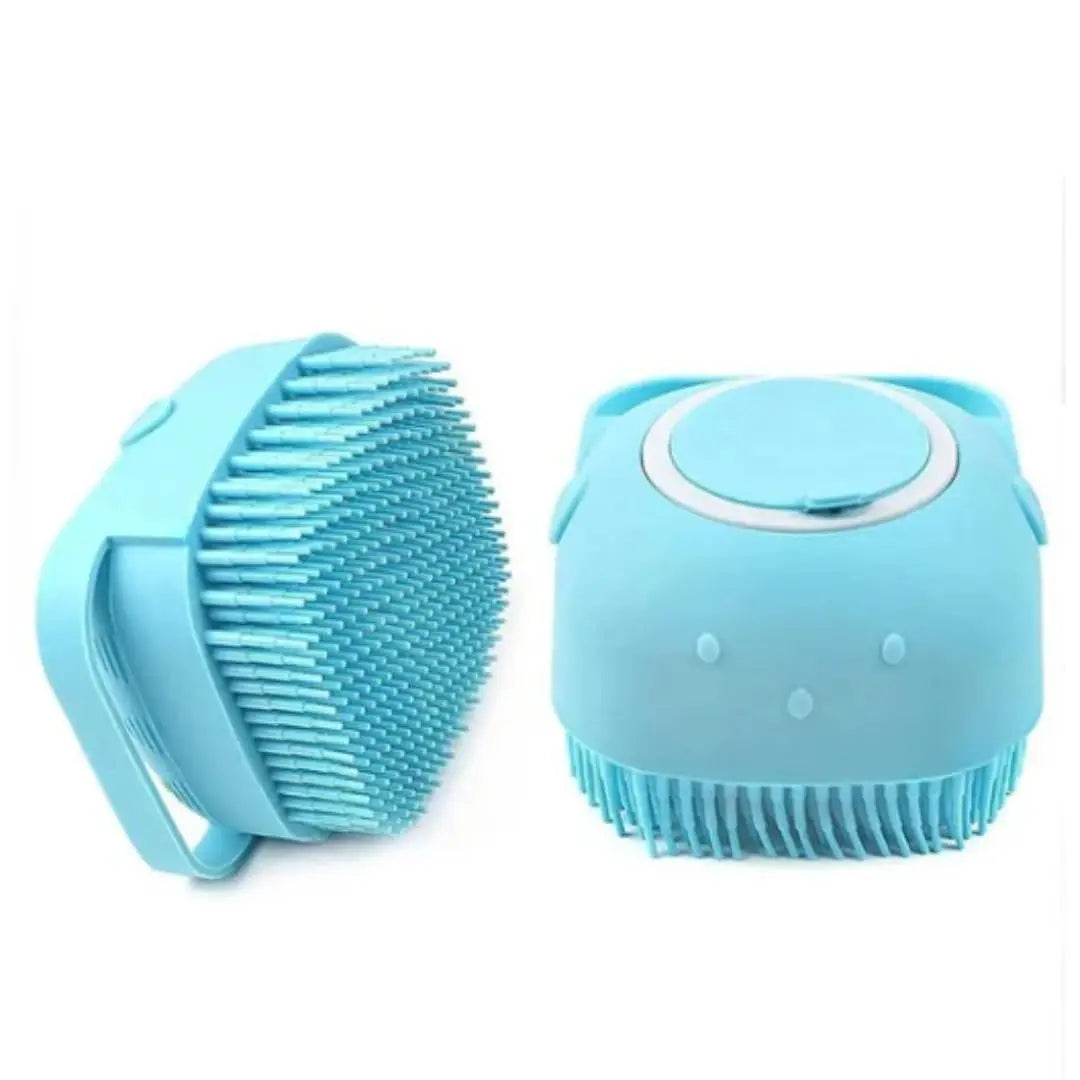 ZOIVANE Dog Bath Brush | Soft Silicone Bristles Pet Grooming/Bathing & Massage Brushes | Dog & Cat Accessories | Labrador, German Shepherd, Golden Retriever | Shampoo Dispenser Washing Brush-Pack of 1 ZOIVANE