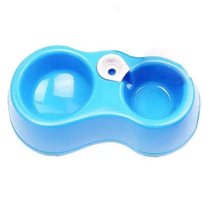 2 In 1 Anti Slip Food Bowl With Water Bowl For Dog / Cat / Puppy / Kitten and Other Pets (Blue) Sage Square