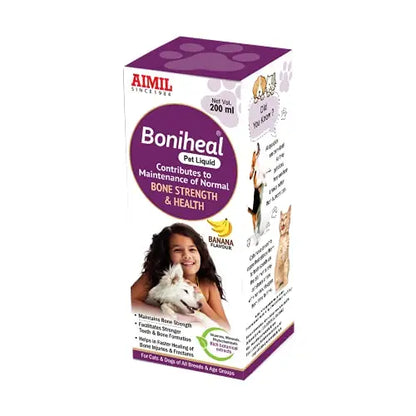 AIMIL Boniheal Pet Liquid | Herbal Medicine for Bone Strength & Health for Dogs & Cats |200ml AIMIL
