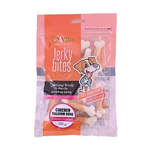 ALL4PETS Jerky Bites-Chicken Calcium Bone 100GM all4pets