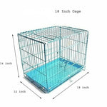 Adidog Imported Dog Cage With Removable Tray Blue 18 Inch  1 no. Amanpetshop