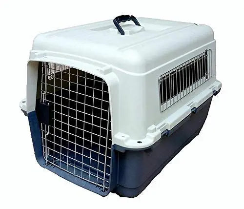 Adidog Plastic Flight Cage Iata Approved for Pets 24 Inch (Blue and White) PSK