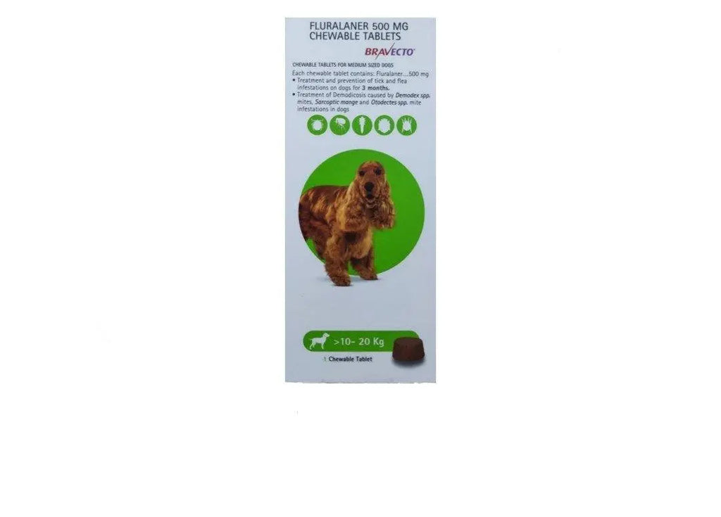 Bravecto Anti Tick And Flea Chewable Tablet 10-20kg Amanpetshop-