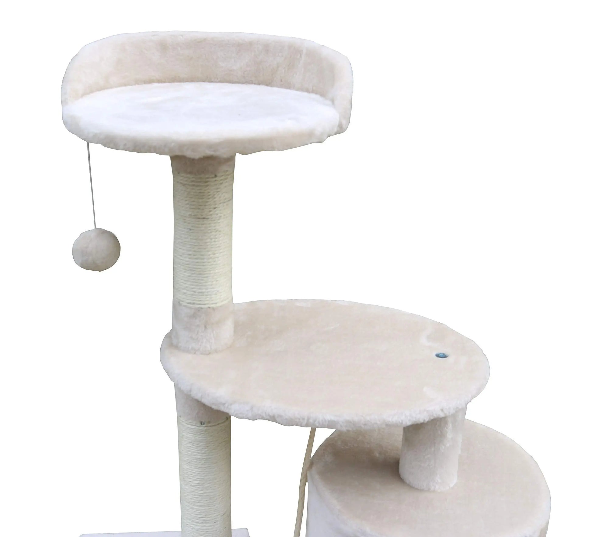 Callas RioAndMe Cat Tree Toy with 4 Platforms Rope and Scratching Post (Beige, 44 Inches , Cat4711W) Amanpetshop