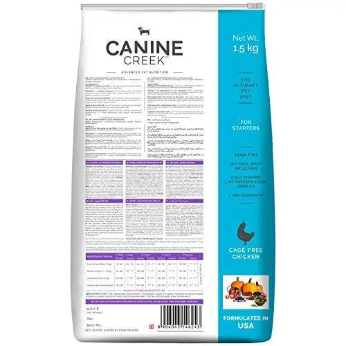 Canine Creek Starter Dry Dog Food, Ultra Premium - 1.5 Kg Amanpetshop