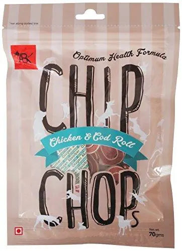 Chip Chops Chicken and Codfish Rolls Dog Snacks, 70 g Amanpetshop