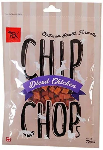 Chip Chops Diced Chicken Dog Snacks, 70 g Amanpetshop