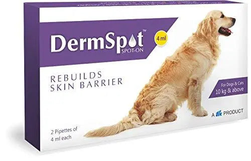 DERMSPOT SPOT-ON 4ML for Dogs & Cats (4 PIPETTES of 4ML) Amanpetshop