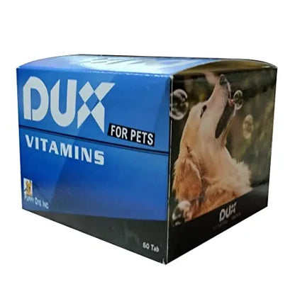 DUX Calcium & Vitamin Tablets for Pets, Dogs ,Cats for Smoother, shinier Coat & Reduce Shedding Combo 2 DUX NUTRI FORMULA