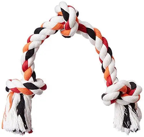 Dogspot Three Knot Cotton Rope Toy, Large (Colour May Vary) Dogspot