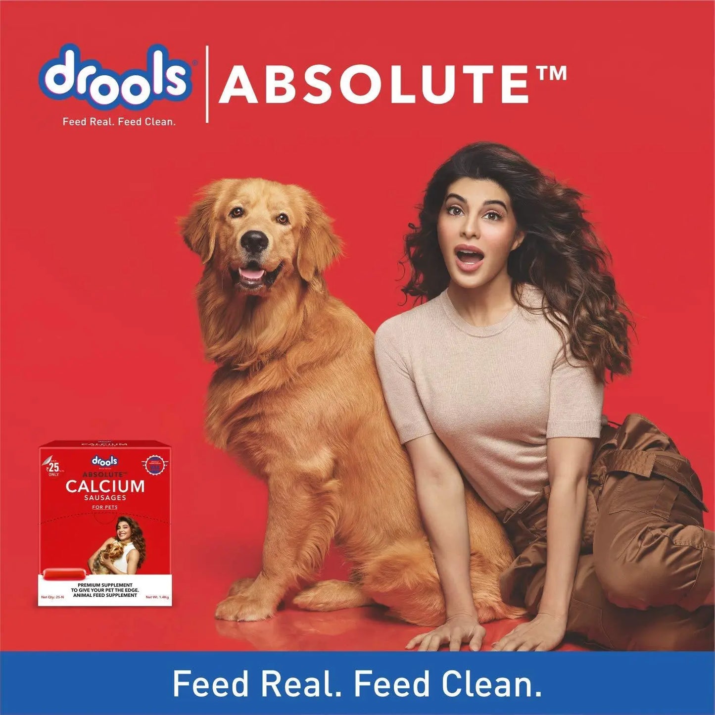 Drools Absolute Calcium Sausage, Dog Supplement, 18 Pieces, 1.4 kg Amanpetshop