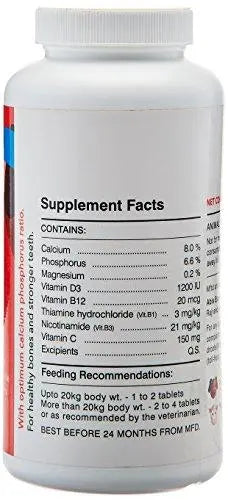 Drools Absolute Calcium Tablet- Dog Supplement, 110 Pieces Drools