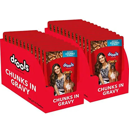 Drools Adult Gravy Wet Dog Food, Real Chicken and Liver Chunks in