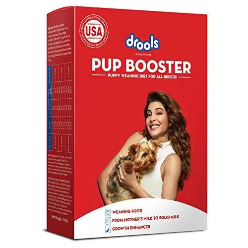 Drools Pup Booster - Puppy Weaning Diet for All Breeds, 300 Gram pack of 2 Amanpetshop