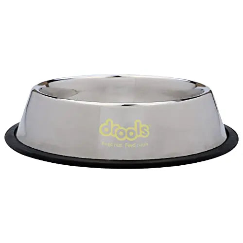 Drools Stainless Steel Dog Feeding Bowl Medium, 700ml Drools