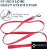 Eagle Pets Dog Collar and Leash Set, Adjustable Nylon Collar with Leash for Small Medium and Large Dogs, Quick Release and Breathable Collar for Puppies. (red, Medium) Eagle Pets
