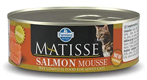 FARMINA Matisse CAT Mousse Salmon, Wet Food, Adult Cat, 12 Cans X 80 GMS Each amanpetshop