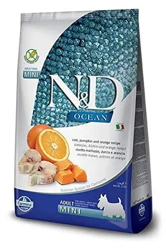 Farmina N&D Grain-free Codfish and Orange Adult Mini Dog Food (2.5 Kg) Amanpetshop