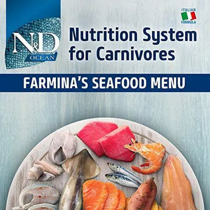 Farmina N&D Ocean Dry Cat Food, Adult, Grain-Free, 1.5-kg, Herring and Orange Amanpetshop
