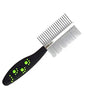 Foodie Puppies Paw Print Handle Double Side Steel Needles Dog Comb Pet Rake Comb Hairbrush Grooming for Dogs Cat Cleaning Supplies - Color May Vary Foodie Puppies