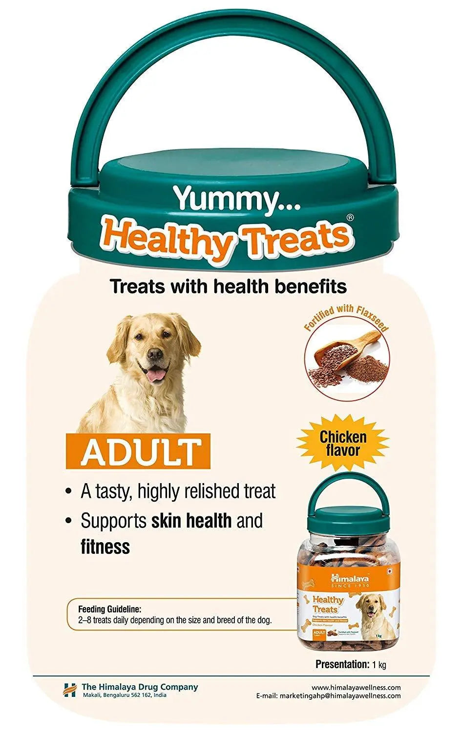 Himalaya Healthy Treats Adult Dog Biscuits with Chicken Treat 1 Kg Amanpetshop-