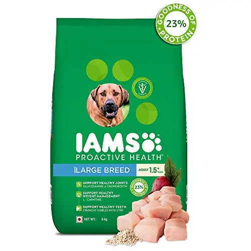 IAMS Proactive Health Adult Large Breed Dogs (1.5+ Years) Dry Dog Food, 8 kg Pack IAMS