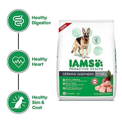 IAMS_MARS Proactive Health for Adult (1.5+ Years) German Shepherd Premium Dry Dog Food, 3 Kg Amanpetshop