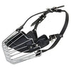 Jacky Treats High Quality Steel & PU Dog Muzzle Basket Design Anti-Biting Adjusting Straps Mask for Large Dogs Amanpetshop
