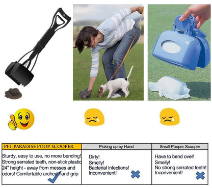 Jacky Treats Jaw Clamp Poop, Litter Scooper (26-Inch) for Large Dogs, Small Dogs, Puppies, Cats (Colour May Vary) Amanpetshop