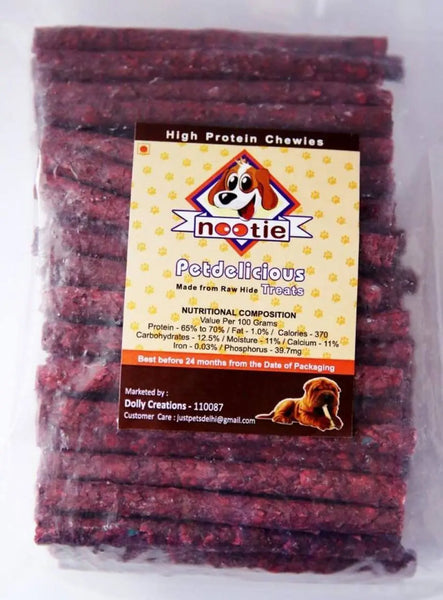Jacky Treats Petdelicious High Protien Raw Hide Beef Munchies, 1 kg Amanpetshop-