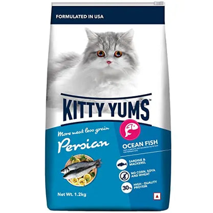 Kitty Yums Dry Persian Cat Food, Ocean Fish, 1.2kg Amanpetshop