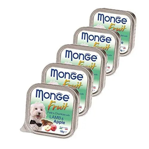 Monge Fruit - Pate and Chunkies with Lamb and Apple(Pack of 5) Amanpetshop
