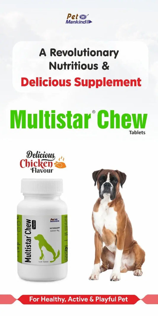 Multistar chew tablet (30tablets) for dogs and cats Amanpetshop