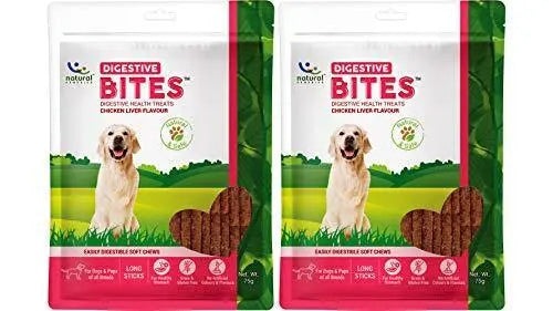 Natural Remedies Digestive Bites, Chicken Liver Flavour, 75gms (Pack of 2 Treats) Natural Remedies