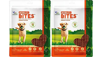 Natural Remedies Mobility Bites, Joint Wellness Treats, Banana Flavour, 75gm x 2 (Pack of 2 Treats) Amanpetshop