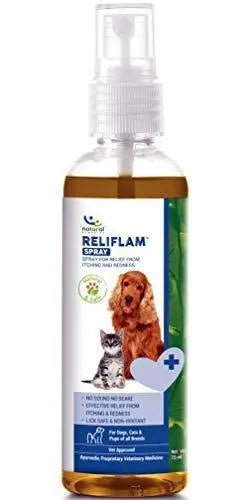 Natural Remedies Reliflam Spray for Itching and Redness for Dogs & Cats of All Breeds, 75ml Natural Remedies