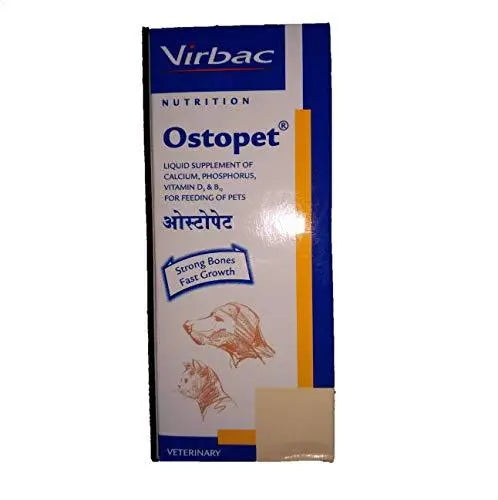 Ostopet Calcium and Multivitamin Pet Supplement for Strong Bones and Fast Growth  150 Milliliter (Pack of 2) aman