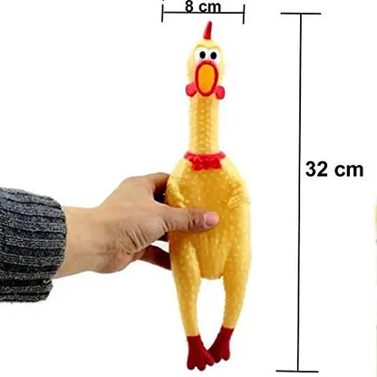 PSK Jumbo Size Natural Rubber Squeaky Chew Chicken Toy for Dog Large Size PSK