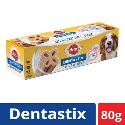 Pedigree Dentastix Advanced Oral Care Treats for Medium Breed Dogs, 80 g pack of 4 Pedigree