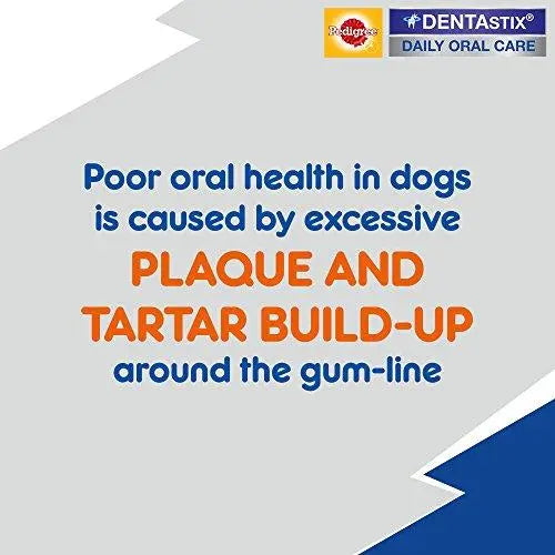 Pedigree Dentastix (Value) Oral Care Dog Treat for Adult Large Breed (25 kg+) Dogs, Monthly Pack (28 Sticks) Pack of 4 Amanpetshop-