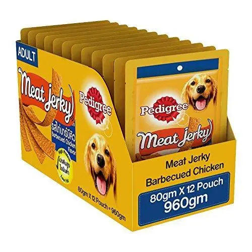 Pedigree Dog Treats Meat Jerky Stix, Barbeque Chicken, 80 g (Pack of 12) Pedigree