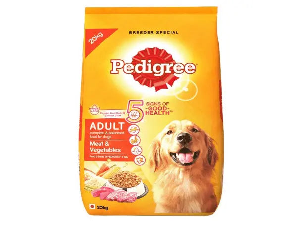 Pedigree Dry Dog Food, Meat & Vegetables for Adult Dogs  20 kg Amanpetshop-