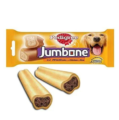Pedigree Jumbone Adult Dog Treats, Chicken and Rice, 200 g Pouch (Pack of 2) Amanpetshop-