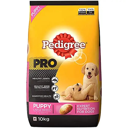 Pedigree PRO Puppy Large Breed (3-18 Months), Dry Dog Food, (20KG, Brown) Amanpetshop-