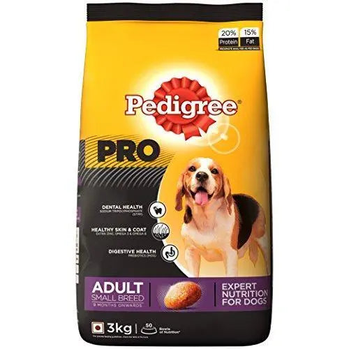 Pedigree Pro Expert Nutrition Dry Food for Adult Small Breed Dogs, Chicken, 3 kg Amanpetshop-
