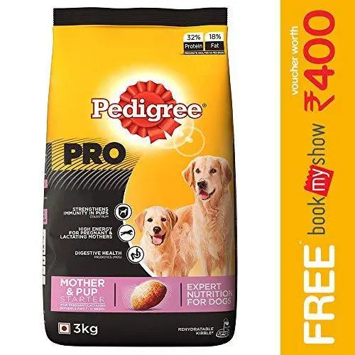 Pedigree Pro Expert Nutrition Dry Food, Starter Mother and Pup for Dogs, Chicken, 3 kg Amanpetshop-