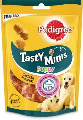 Pedigree Tasty Minis Cubes Puppy Dog Treat, Chicken Flavour - 125g Pedigree