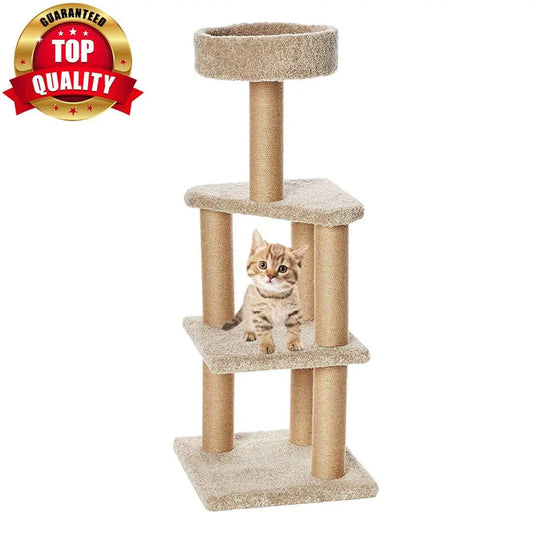 PetVogue Multi-Level Activity Cat Tree House with Scratching Posts, Kitten pet Home and Furniture Play Tower Tree - Large PetVogue