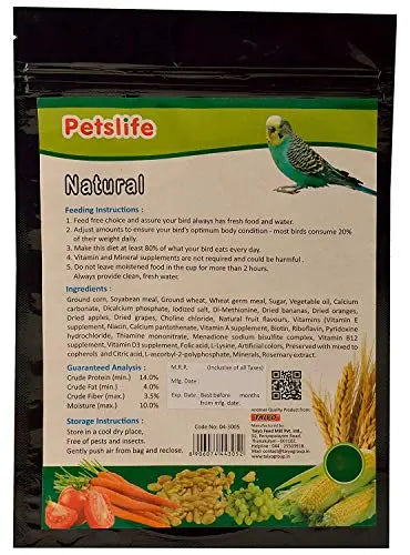 Petslife Natural Small Bird Food Love Birds 200g