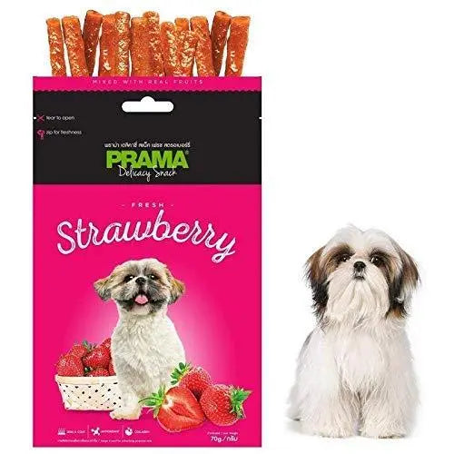 Prama Strawberry Dog Treats, 70 Grams pack of2 Amanpetshop